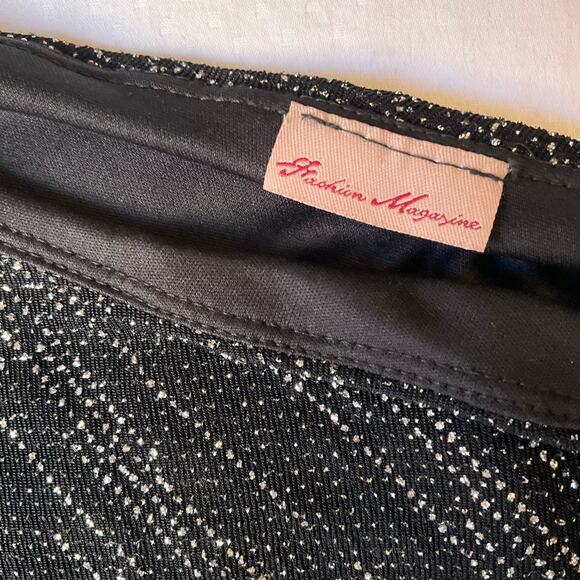 Fashion Magazine Women Cocktail Dress size XS One Sleeve KneeLength Sequin Black - Picture 5 of 10